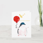 Het is je verjaardag - de kleine pinguïn kaart (Voorkant)