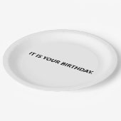 Het is je verjaardag Funny Kantoor Papieren Bordje (Gekanteld)