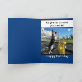 Het is je verjaardag Funny Puppy Kaart (Binnen)