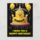 Het is je verjaardag, ik wens je een gelukkige ver briefkaart (Voorkant)