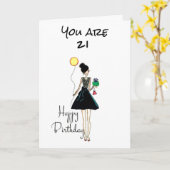 **HET IS JE VERJAARDAG!!!!** JE BENT ***21*** KAART (Gele Bloem)