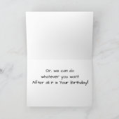 HET IS JE VERJAARDAG, LATEN WE GAAN VISSEN OF WAT  KAART (Binnen)