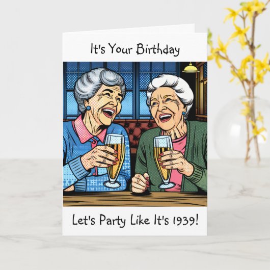 Het is je verjaardag! Laten we rammelaar en rol sc Kaart (Gele Bloem)