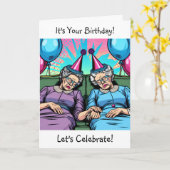 Het is je verjaardag laten we vieren | Oude vriend Kaart (Gele Bloem)