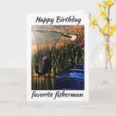 HET IS JE VERJAARDAG ** MIJN FAVORIETE VISSER ** KAART (Gele Bloem)