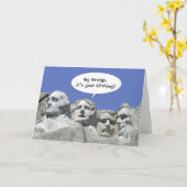 Het is je verjaardag, Mt Rushmore Kaart (Gele Bloem)