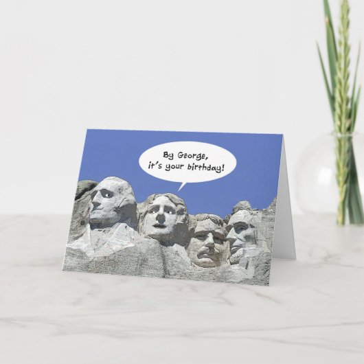 Het is je verjaardag, Mt Rushmore Kaart (Voorkant)