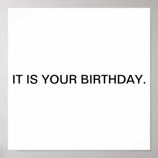 Het is je verjaardag. poster (Voorkant)