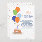 Het is je verjaardag Wenskaart Kaart (Voorkant / Achterkant)