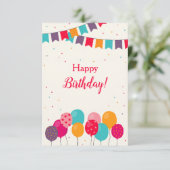 Het is je verjaardag Wenskaart Kaart (Staand voorkant)