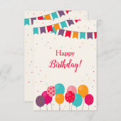 Het is je verjaardag Wenskaart Kaart (Voorkant / Achterkant)