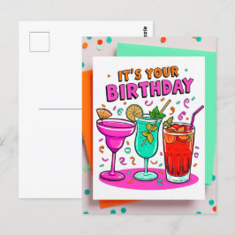 Het is je verjaardagsansichtkaarten briefkaart