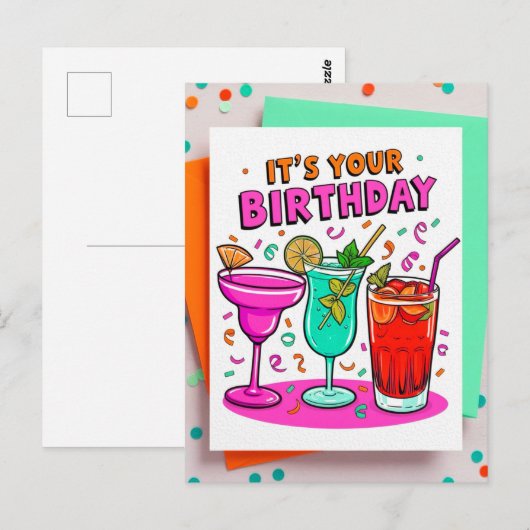 Het is je verjaardagsansichtkaarten briefkaart (Voorkant / Achterkant)