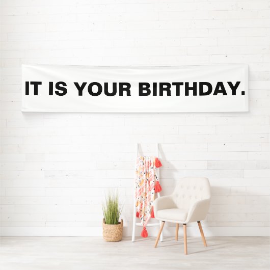 Het is je verjaardagsbanner spandoek (Insitu)