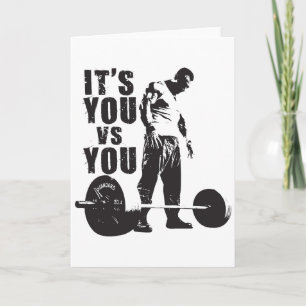 Het is JIJ versus jou - Lifting Workout Motivatie Kaart