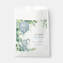 Het is jongen! Schattigee kleine olifant baby met  Bedankzakje