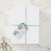 Het is jongen! Schattigee kleine olifant baby met Cadeaulabel (Met Touw)