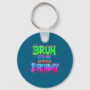 Het is jongens broer 13e verjaardag gamer drip sleutelhanger
