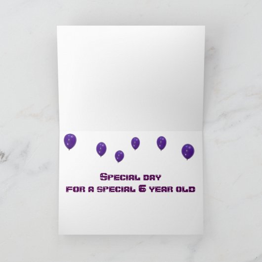 HET IS JOUW ****6E VERJAARDAG*** VEEL PLEZIER KAART (Binnen)