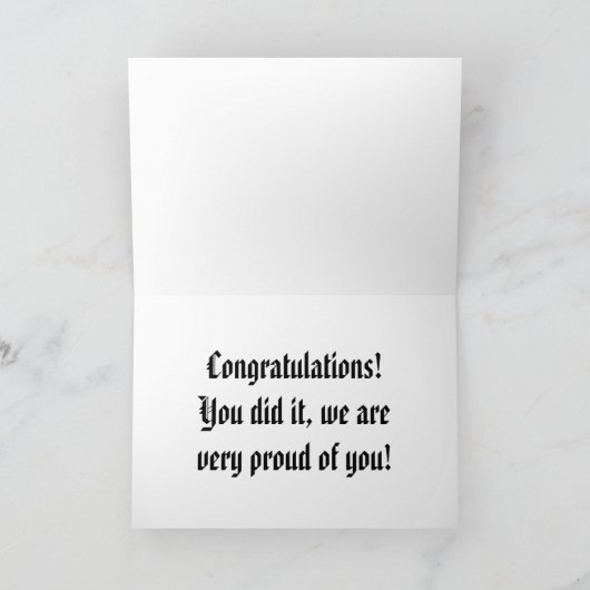 Het is jouw Afstuderen dag! Kaart (Binnen)