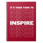 Het is jouw beurt om te inspireren notitieboek (Voorkant)