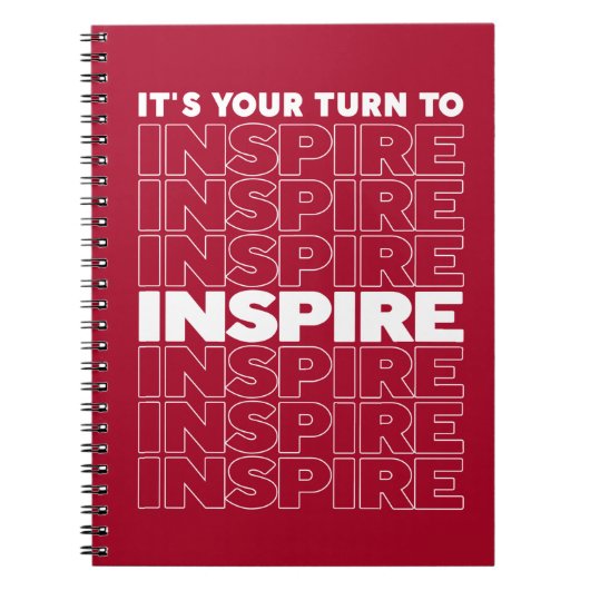 Het is jouw beurt om te inspireren notitieboek (Voorkant)