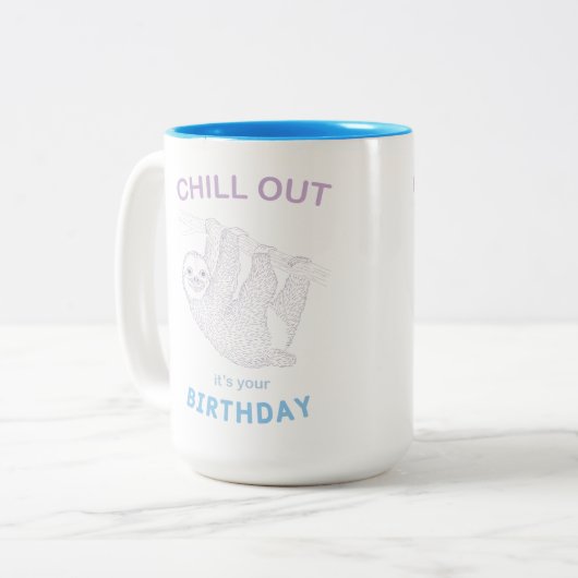 Het is jouw 'Birthday Two-Tone Coffee' Mok (Voorkant links)