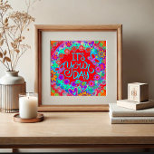 Het is jouw dag Red Fun Happy Inspirivity Poster