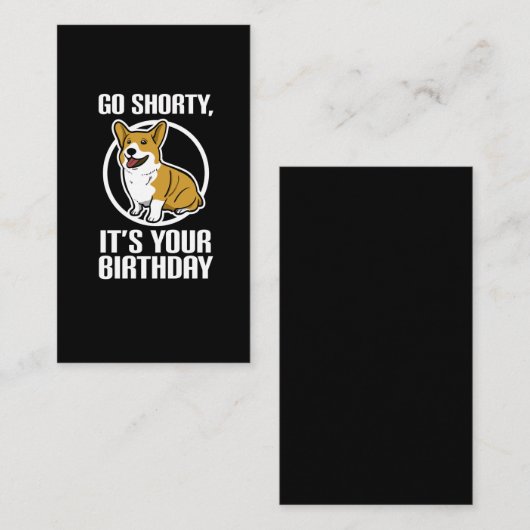 Het is jouw geboorte grappige Corgi Puppy. Visitekaartje (Voorkant / Achterkant)