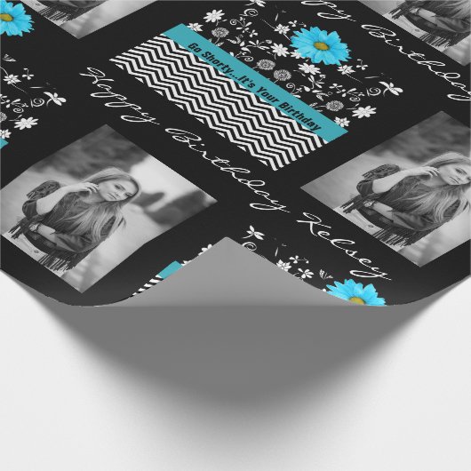 Het is jouw geboortedag met foto cadeaupapier (Hoek)