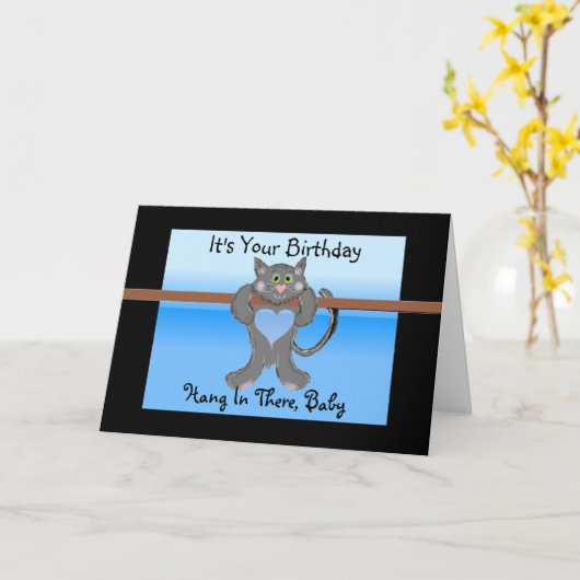 Het is jouw grappige kat van de Birthday Kaart (Gele Bloem)