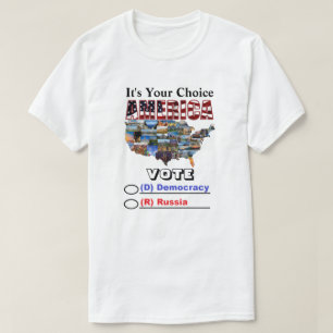 Het is jouw keuze AMERIKA STEMMING (D) Democratie  T-shirt