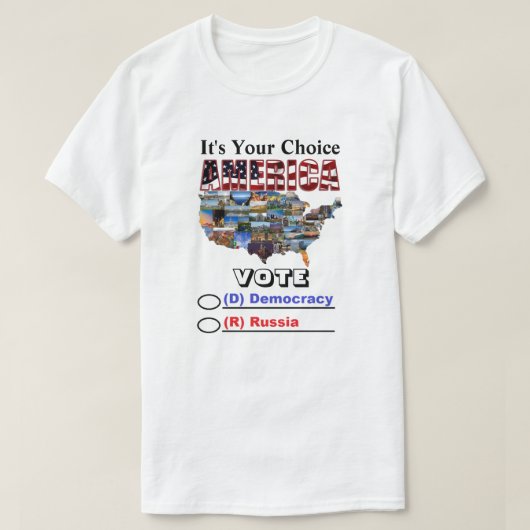 Het is jouw keuze AMERIKA STEMMING (D) Democratie  T-shirt (Design voorkant)