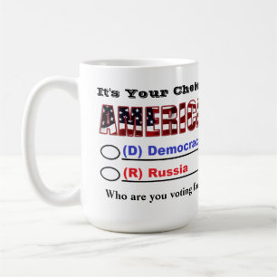 Het is jouw keuze AMERIKA... Voor wie stem je? Koffiemok