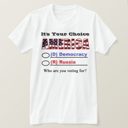 Het is jouw keuze AMERIKA... Voor wie stem je? T-shirt (Design voorkant)