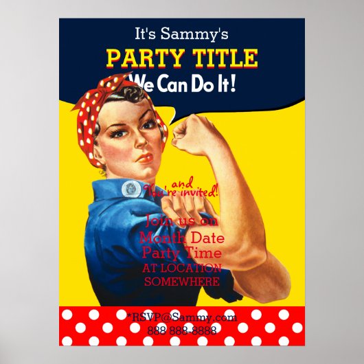 Het is jouw Rosie Party Poster Personaliseer het (Voorkant)