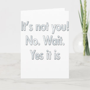 Het is jouw schuld echtscheiding & breuk feestdagen kaart
