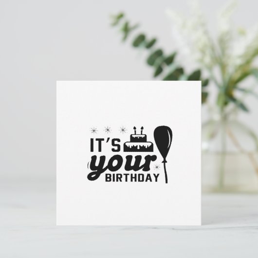 Het is jouw uitnodiging van de verjaardag (Staand voorkant)