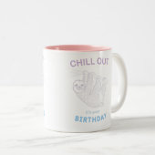 Het is jouw verjaardag. tweekleurige koffiemok (Voorkant rechts)