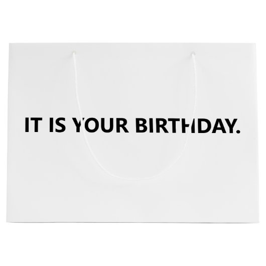 Het is jouw verjaardagsKantoor Groot Cadeauzakje (Voorkant)