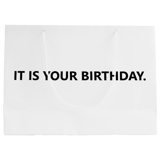 Het is jouw verjaardagsKantoor Groot Cadeauzakje (Achterkant)