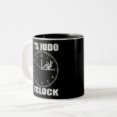 Het is Judo O'Clock Tweekleurige Koffiemok (Voorkant links)