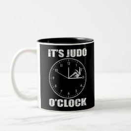 Het is Judo O'Clock Tweekleurige Koffiemok