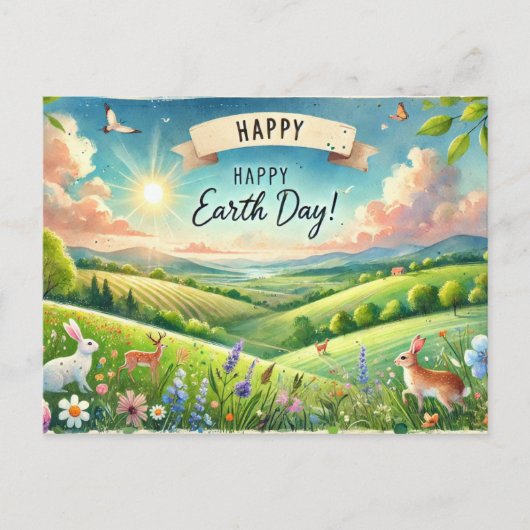 Het is jullie Dag van de Aarde 22 april Briefkaart (Voorkant)