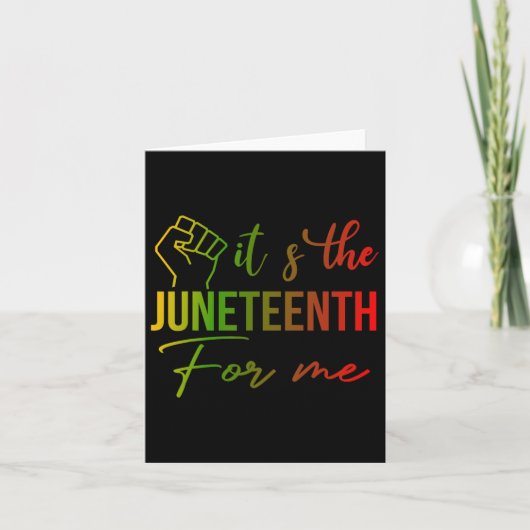 Het is Juneteenth voor mij 1865 Onafhankelijkheids Kaart (Voorkant)