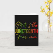 Het is Juneteenth voor mij 1865 Onafhankelijkheids Kaart (Gele Bloem)