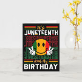 Het is juni en mijn verjaardag Black Freedom Hist Kaart (Gele Bloem)