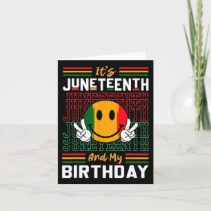 Het is juni en mijn verjaardag Black Freedom Hist Kaart