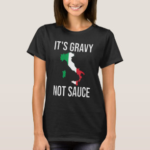 Het is jus niet saus italiaans eten italiaans vlag t-shirt