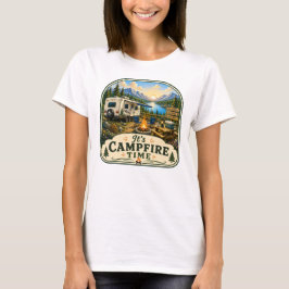 Het Is Kampvuur Tijd Dames T Shirt